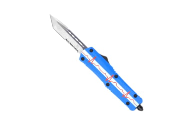 Image of CobraTec Knives FS-3 Medium OTF Automatic Folding Knives, 3in, D2 Steel, Tanto Serrated Blade, Ems Handle, MEMSFS-3TS