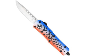 Image of CobraTec Knives FS-3 Medium OTF Automatic Folding Knives, 3in, D2 Steel, Drop Non-Serrated Blade, Cerakote/Lure Blue Handle, MFLBLUFS-3DNS