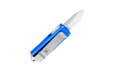 Image of CobraTec Knives Money Clip OTF Automatic Folding Knives, 1.75in, D2 Steel, Drop Non-Serrated, Blue, BLUOTFMCDNS