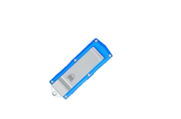Image of CobraTec Knives Money Clip OTF Automatic Folding Knives, 1.75in, D2 Steel, Drop Non-Serrated, Blue, BLUOTFMCDNS