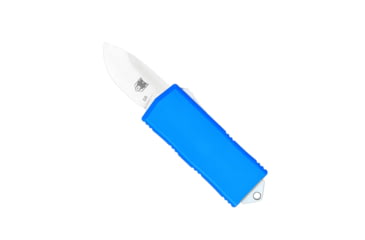 Image of CobraTec Knives Money Clip OTF Automatic Folding Knives, 1.75in, D2 Steel, Drop Non-Serrated, Blue, BLUOTFMCDNS