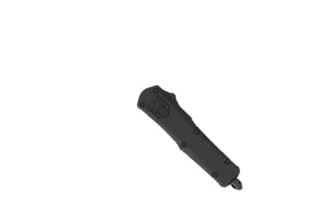 Image of CobraTec Knives FS-3 Small OTF Automatic Folding Knife, 2.75in, D2 Steel, Drop Non-Serrated Blade, Black Handle, SBFS-3DNS