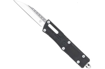 Image of CobraTec Knives Small Sidwinder OTF Knife, 2.5in, D2 Steel, Wharncliffe Plain, Black Aluminum Handle, SBSWWNS