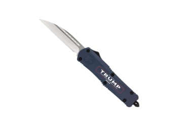 Image of CobraTec Knives Trump 2024 Medium OTF 3 in Fixed Blade Knife, D2 Steel Blade, Cerakoted Handle, Wharncliffe, Not Serrated, Blue, MTRP24BLUWNS