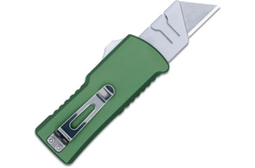 Image of CobraTec Knives Utility OTF Plain Aluminum Blade, 3.38 OD Green Aluminum Handle, CTOTFUTODG
