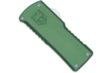 Image of CobraTec Knives Utility OTF Plain Aluminum Blade, 3.38 OD Green Aluminum Handle, CTOTFUTODG