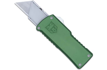 Image of CobraTec Knives Utility OTF Plain Aluminum Blade, 3.38 OD Green Aluminum Handle, CTOTFUTODG