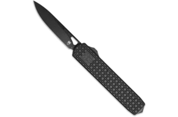Image of CobraTec Knives Black Mamba OTF Automatic Folding Knife, 2.75 in, D2 Steel, Spear Point Blade, 6061 T6 Aluminum, Black Handle, CTMBM