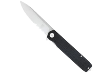 Image of CobraTec Medium Cayden Drop Assisted Opening Folding Knife, Serrated Blade, Black, 1410100