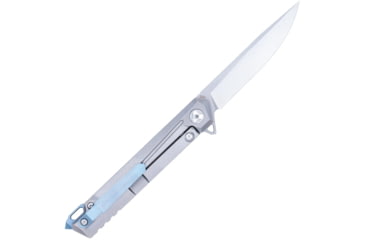 Image of CobraTec Olympian Frame Lock Titanium, Folding Knife, M389, Silver, 1410136