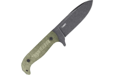 Image of CobraTec Knives PSK Fixed Blade Knife, 4.5 in, 14C28N Black Stonewasheded Blade, Spear Point Blade, Micarta, OD Green Dark Stonewashed Handle, CTPSKODGMCADSW, 1410079