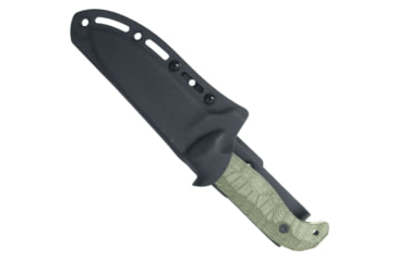 Image of CobraTec Knives PSK Fixed Blade Knife, 4.5 in, 14C28N Black Stonewasheded Blade, Spear Point Blade, Micarta, OD Green Dark Stonewashed Handle, CTPSKODGMCADSW, 1410079