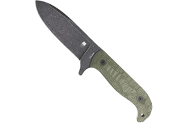 Image of CobraTec Knives PSK Fixed Blade Knife, 4.5 in, 14C28N Black Stonewasheded Blade, Spear Point Blade, Micarta, OD Green Dark Stonewashed Handle, CTPSKODGMCADSW, 1410079