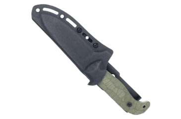 Image of CobraTec Knives PSK Fixed Blade Knife, 4.5 in, 14C28N Satin Stonewashed Blade, Spear Point Blade, Micarta, OD Green Handle, CTPSKODGMCASSW