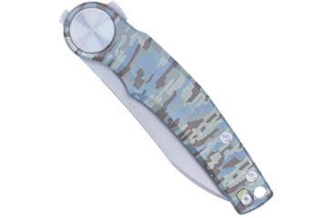 Image of CobraTec Rogue Assisted Opening Folding Knife, 3.125 in, M390 Steel, Clip Point Blade, Titanium, Digital Camo Handle, CTROGM390CPNS
