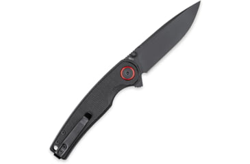 Image of CobraTec Knives Samson Folding Knife, 3.25 in, D2 Steel, Clip Point, Micarta, Black Handle, CTSAMSONBLK, 1410160