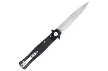 Image of CobraTec Stiletto Button Lock Assisted Opening Folding Knife, Black/Satin, G10 Handle, 1410170