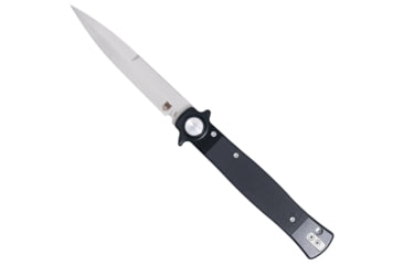 Image of CobraTec Stiletto Button Lock Assisted Opening Folding Knife, Black/Satin, G10 Handle, 1410170