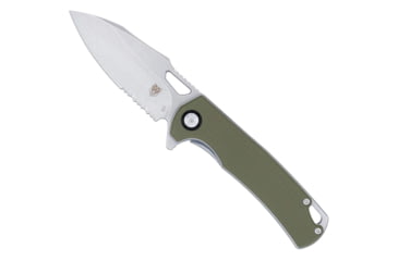 Image of CobraTec Knives Wolverine Liner Lock Serrated Folding Knife, 3.125 in, D2 Steel, Drop Point Blade, G-10, OD Green Handle, CTWOLVERINEODGDS