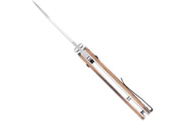 Image of CobraTec Knives Zebrawood Assisted Opening Folding Knife, 3in, D2, Tanto, Wood Handle, CTZWDBLTNS