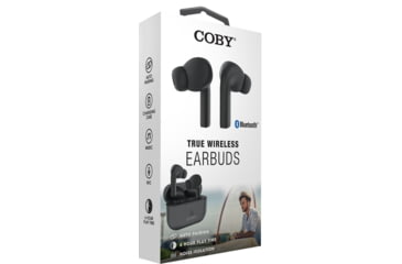 Image of Coby 517 True Wireless Earbuds, Black, COBY-CETW517BK