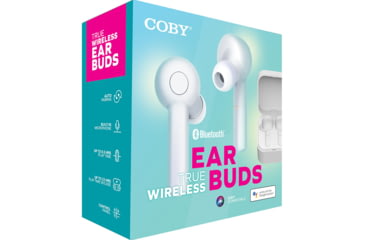 Image of Coby 550 True Wireless Earbuds, White, COBY-CETW550WH