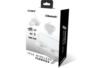 Image of Coby 554 True Wireless Earbuds, White, COBY-CETW554WHI