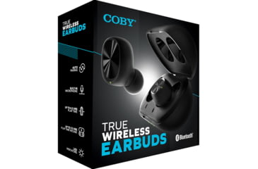 Image of Coby 555 True Wireless Earbuds, Black, COBY-CETW555BK