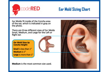 Image of Code Red Silicone Semi-custom Ear Mold, Clear - CRD23511