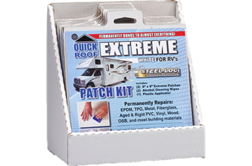 Image of Cofair Products Quick Roof Extreme Patch Kit With Applicator, 8in x 8in, 12 Pack, UBE88-DISPLAY