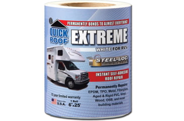 Image of Cofair Products Quick Roof Extreme With Steel-Loc Adhesive - 6in x 25, White, UBE625