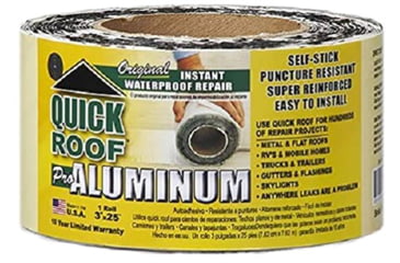 Image of Cofair Products Quick Roof Pro Aluminum Waterproof Repair Tape 3in x 25, 3in x 25ft, QR325