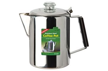 Image of Coghlans Stainless Steel Coffee Pot, 9 Cup, 1340