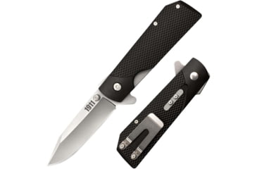 Image of Cold Steel 1911 Folding Knife, 3in, 4034 Stainless Steel, Folding Plain Clip Point Blade, Black Textured Griv-Ex Handle, CS-20NPJAAZ