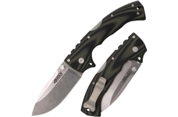 Image of Cold Steel 4-Max Elite Lockback Folding Knife, Black G10 Handle, 6&quot; Closed, 4&quot; Stonewash Finish S35VN Stainless Bla, CS-62RMA