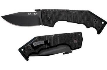 Image of Cold Steel AK-47 Folding Knife, Black G-10 Handle, Black Blade, Plain 58TLAK