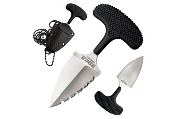 Image of Cold Steel Urban Edge Push Dagger, 2.5in Japanese AUS 8A Stainless, 50/50 Blade, Black Kray-Ex Handle, CS-43XLS