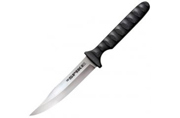 Image of Cold Steel Bowie Spike, Black Faux G-10 Handle, Plain Edge w/ Sheath, CS-53NBS