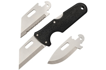 Image of Cold Steel Click N Cut Fixed Blade Knife, 2.5in, 420J2, Drop Point, Reverse Tanto Blade, Black, High Impact ABS Handle, CS-40A