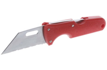 Image of Cold Steel Click-N-Cut Slock Master Skinner Fixed Blade Knife, 2.5in, 420J2 SS, Part Serrated Caping/Clip/Utility Satin Blade, Orange ABS Handle, Blister Pack Packaging, CS-40ATZ