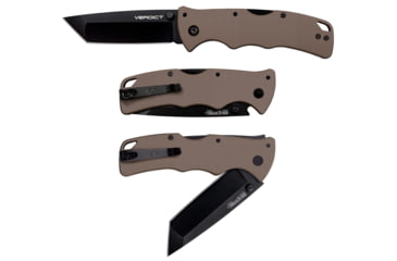 Image of Cold Steel Verdict 3 Folding Tanto Plain Black Matte AUS-10A SS, CSFLC3T10AFDE