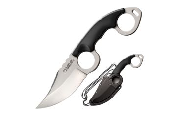 Image of Cold Steel Double Agent II Fixed Blade Knife, Grivory Grip, Plain, Secure-Ex Neck Sheath, CS-39FN