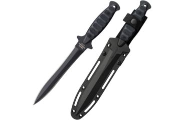 Image of Cold Steel Drop Forged Wasp Fixed Blade Knife, 6.75in, 52100 High Carbon Blade, Black, Long Handle, CS-36MCD