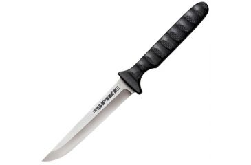 Image of Cold Steel Drop Point Spike, Black Faux G-10 Handle, Plain w/ Sheath, CS-53NCC