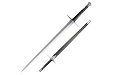 Image of Cold Steel Hand-And-A-Half Sword, Leather/Wood Scabbard, CS-88HNH