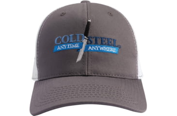 Image of Cold Steel Hat Gray and White Mesh, Gray cotton twill front, 94HCG