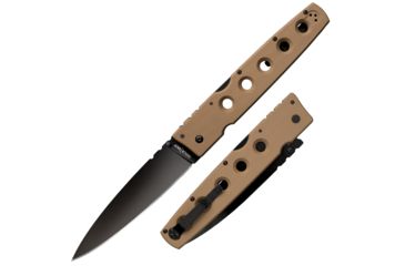 Image of Cold Steel Hold Out I Lockback Tan Folding Knife,5.5in,Standard Edge,Black,Tan,G10 Handle, 11HXVB