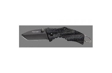 Image of Cold Steel Micro Recon 1 Folding Knife, Japanese AUS 8A Stainless Steel w/Black Tuff-Ex Coating 2in Tanto Blade, Griv-Ex Style G-10 Handle, CS-27TDT