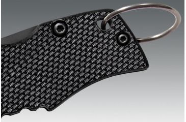 Image of Cold Steel Micro Recon 1 Folding Knife, Japanese AUS 8A Stainless Steel w/Black Tuff-Ex Coating 2in Spear Point Blade, Griv-Ex Style G-10 Handle, CS-27TDS