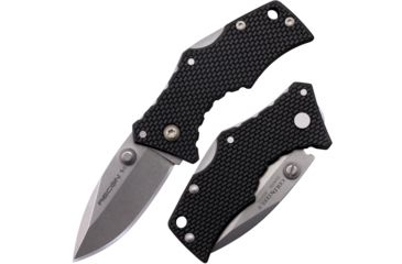 Image of Cold Steel Micro Recon 1 Spear Point Folding Knife, 2in, AUS-8A, Spear Point Blade, Black G-10 Handle, CS-27DS